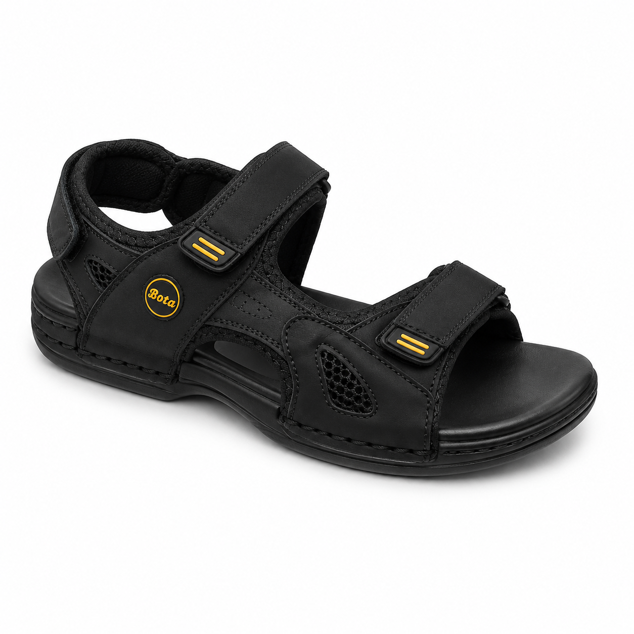 Мужские сандалии Bota — чёрные и коричневые, удобные летние, фото 3