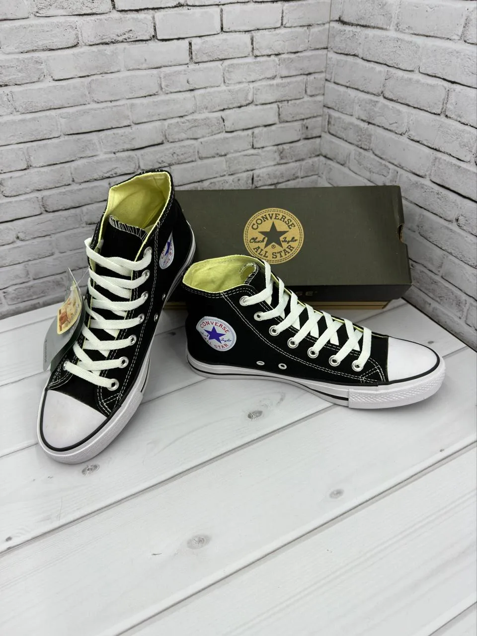 Продаются стильные высокие кеды Converse в черном цвете ОПТОМ, фото 4