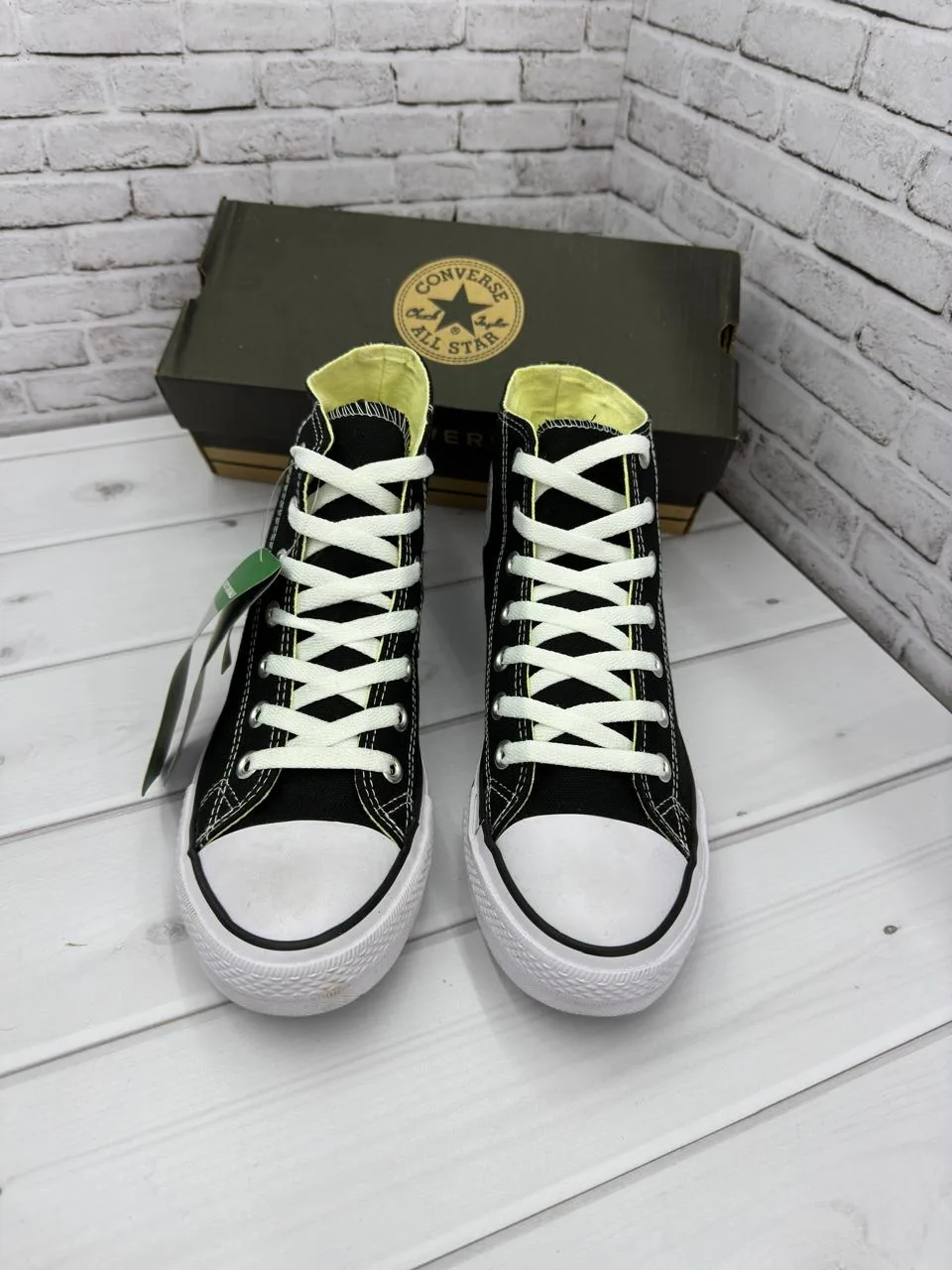 Продаются стильные высокие кеды Converse в черном цвете ОПТОМ, фото 6