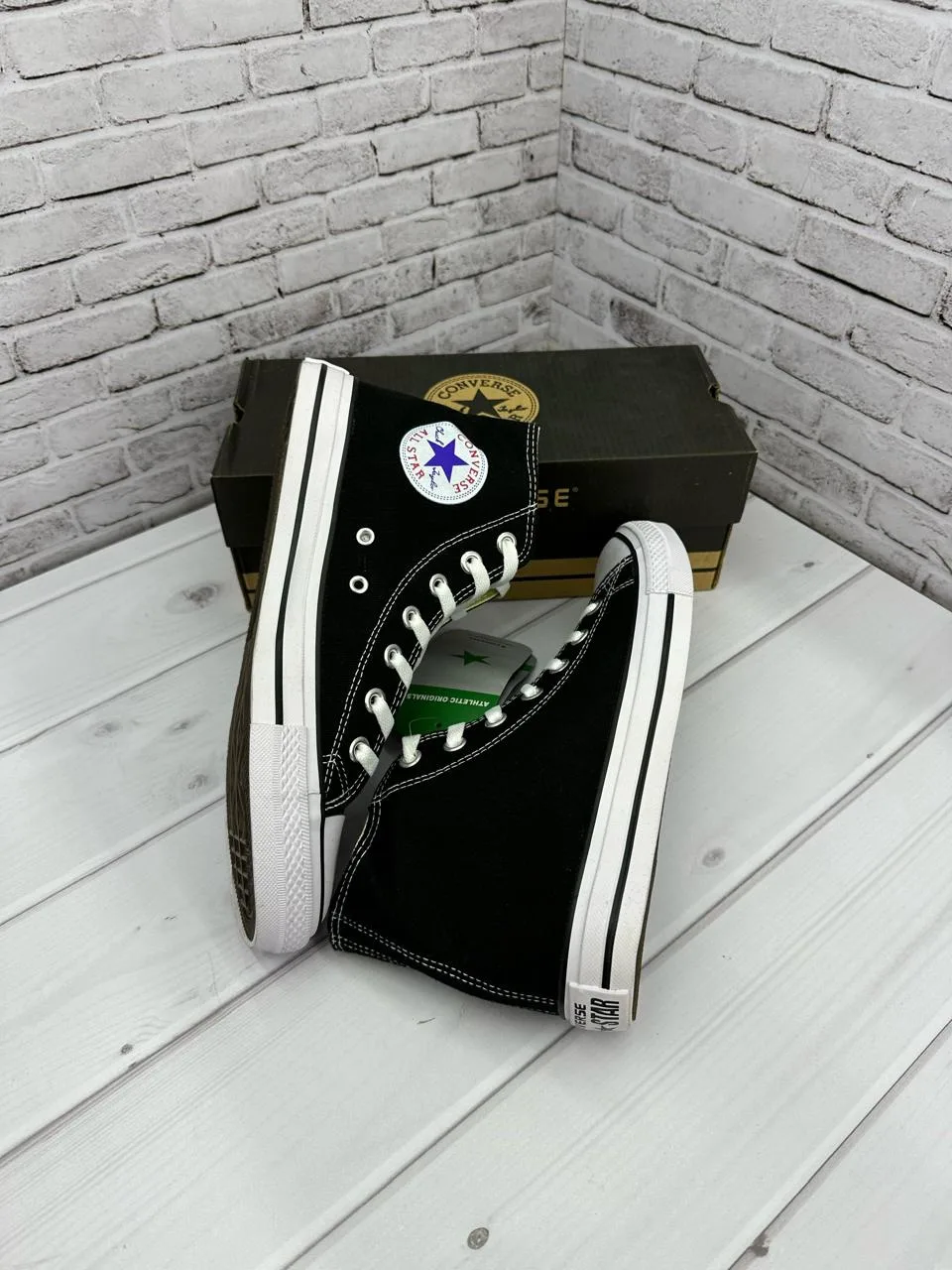 Продаются стильные высокие кеды Converse в черном цвете ОПТОМ, фото 7
